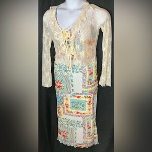 Thirty Thirty LA Floral Maxi Dress and Lace Top